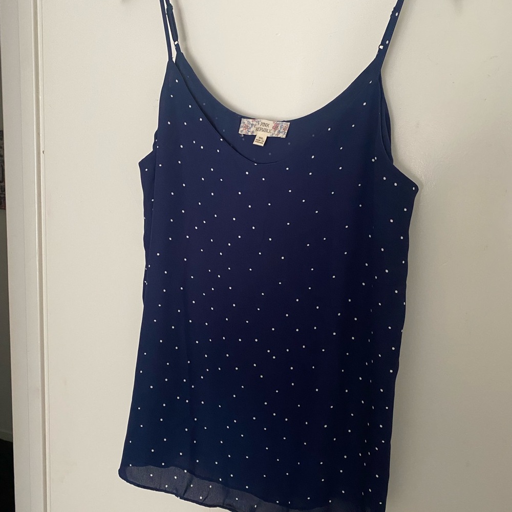 Pink Republic Blue Fitted Camisole Tank Top